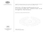 Novel Organophosphorus Compounds for Materials and Organic ...1134630/FULLTEXT01.pdf · Novel Organophosphorus Compounds for Materials and Organic Synthesis KEYHAN ESFANDIARFARD ISSN