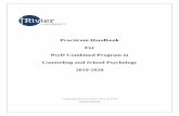Practicum Handbook For PsyD Combined Program in …...Program. Students are introduced to research methods and data analysis early in the Program at all levels. This introduction sets