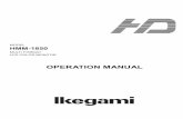 G OPERATION MANUAL - Ikegami€¦ · -Do not use chemicals, including wax, benzene, alcohol, thinner, mosquito repellent, air freshener, lubricant, or cleaning solution. Do not put