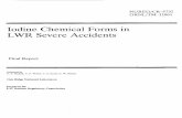 Iodine Chemical Forms in Severe Accidents · Iodine Chemical Forms in LWR Severe Accidents Final Report Prepared by E. C. Beahm, C. F. Weber, T. S. Kress, G. W. Parker Oak Ridge National