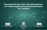 Guidelines for Evaluation of Nanopharmaceuticals in Indiadbtindia.gov.in/sites/default/files/uploadfiles/...in_India_24.10.19.pdf · Introduction 1 2. Scope of the Guidelines 1 3.