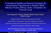 A Variational Equilibrium Network Framework for ... › visuals › DOD-Nagurney-Daniel… · Outline I Background and Motivation I The Variational Equilibrium Network Framework for