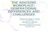 THE ADVISING WORKPLACE: GENERATIONAL DIFFERENCES AND ... · Baby Boomers 3. Two parts action-not-words from the Gen Xers 4. One part communal optimism from the Millennials 5. Dash