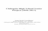 Chiloquin High School Senior Project (2016-2017) Project Final Packet 16-17.pdf · Chiloquin High School Senior Project Timeline 2016-2017 First Binder Check (Resume, Mentor Form,