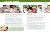 Vaccine Safety - corebutte.org · Vaccines are safe for kids with most kinds of allergies .8 Getting shots may be especially important for children with certain health problems who