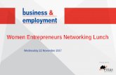 Women Entrepreneurs Networking Lunch€¦ · Note: Figures as at June 2016. ... from 34.5 in July. Women in small business. ... Price rises of more than 100% have been reported from