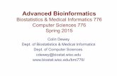 Advanced Bioinformatics€¦ · • Biological Sequence Analysis: Probabilistic Models of Proteins and Nucleic Acids. R. Durbin, S. Eddy, A. Krogh, and G. Mitchison. Cambridge University