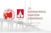 PowerPoint Presentation › downloads › international_taxation_conference_2019.pdfThe International Bureau of Fiscal Documentation, IBFD is the sister organization of International