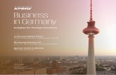 Business in Germany...Business in Germany Insights for Foreign Investors A Genuine Global Player Examining German investments abroad Mastering Industry 4.0 German tech clusters prove