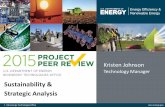 Sustainability & Strategic Analysis - Energy.gov€¦ · eere.energy.gov . Kristen Johnson . Technology Manager . Bioenergy Technologies Office . Peer Review . March 23, 2015 . Sustainability
