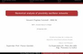 Numerical analysis of proximity oscillator networks · Numerical analysis of proximity oscillator networks Giovanni Pugliese Carratelli - M58/30 DIETI - Univesity Federico II of Naples