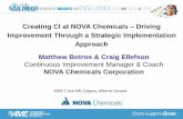 Creating CI at NOVA Chemicals Driving Improvement Through ... · •Formalize LSW for Leaders •Learn and practice standardized work •Training and practice complex problem solving