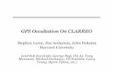 GPS Occultation On CLARREOGPS Occultation On CLARREO Stephen Leroy, Jim Anderson, John Dykema Harvard University (and Rob Kursinski, George Hajj, Chi Ao, Tony Mannucci, Michael Gorbunov,