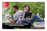 Education Holdings Q4 2015 Investor Update › ... › 2015 › 1500083077.pdf · McGraw‐Hill Global Education Holdings Q4‐2015 Investor Update March 30, 2016 Final. Important