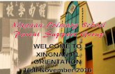 WELCOME TO XINGNAN P1 ORIENTATION 16th …. PSG P1...PSG EXCO 2016 Chairperson Mr Aron Ong Boon Leong Vice Chairperson Mdm Alicia Lye Poh Lin Honorary Secretary Mdm Ruby Ng (XNPS),