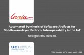 Automated Synthesis of Software Artifacts for Middleware ... · Middleware protocols in the mobile IoT 4 DPWS CoAP MQTT ZeroMQ WebSockets …. Client-server Pub/sub Streaming ….