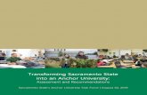 Transforming Sacramento State into an Anchor University · Sacramento-area communities in terms of both opportunities and challenges. For example, the federally designated Promise