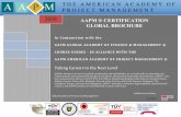 AAPM American Academy of Project Management › AAPM Global Brochure... · 2020-03-14 · Academy of Project Management ® Training Worldwide, however, The MPM ®Masters Certification