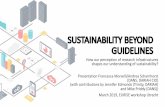 SUSTAINABILITY BEYOND GUIDELINES - KNAW › portal › files › 9732371 › eurise_Utrecht_13_3_2019.pdfSustainability of User Community •Maintain a consistent central communication
