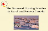 The Nature of Nursing Practice in Rural and Remote Canada · 2016-09-26 · Year Number of rural (RST) RNs % of all RNs Rural (RST) % of total Canadian/ population 1994 42,303 18.0