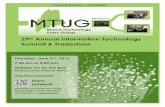 29th Annual Information Technology - MTUG · MTUG 29th Annual Information Technology Summit & Tradeshow 4 IT Summit Brochure – Final Edition Keynote Speaker: Jamie Popkin Managing