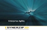 Enterprise Agility - Synerzip · enterprise agility overview agile office i1 i2 i3 lob customers escalation architecture release team / ops lob epics business leaders delivery based