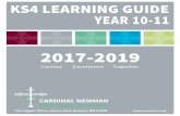 KS4 LEARNING GUIDE YEAR 10-11 - Cardinal Newman Catholic ...€¦ · KS4 LEARNING GUIDE YEAR 10-11 2017-2019 CARDINAL NEWMAN CATHOLIC SCHOOL The Upper Drive, Hove, East Sussex, BN3