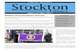 Stockton University Honors Veterans · Stockton University Honors Veterans IN THIS ISSUE Stockton University received two honors at its annual Veterans Day celebration on Nov. 10,