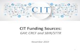 CIT Funding Sources · collaborate with an industry partner. Virginia Research Investment Fund Fosters economic development and job creation through innovative and collaborative research,