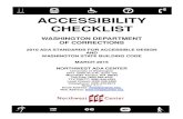 ACCESSIBILITY CHECKLIST - Northwest ADA Centernwadacenter.org/sites/adanw/files/files/Checklist...2010 ADA STANDARDS FOR ACCESSIBLE DESIGN AND WASHINGTON STATE BUILDING CODE MARCH
