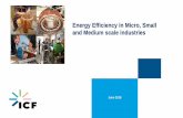 Energy Efficiency in Micro, Small and Medium scale …...Energy Efficiency in Micro, Small and Medium scale industries ICF proprietary and confidential. Do not copy, distribute, or