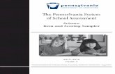 The Pennsylvania System of School Assessment...PSSA Grade 4 Science Item and Scoring Sampler—August 2015 3 IFOMATIO ABOUT SCIECE SCIENCE TEST DIRECTIONS Below are the test directions