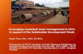 Leveraging municipal asset management in LDCs in support ...Leveraging municipal asset management in LDCs ... ´Transportation networks ´Water utilities ´Flood control systems such