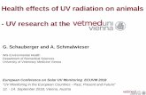 UV Effects on Animals: Risks of UV Exposure in Animalsi115srv2.vu-wien.ac.at/UV_INDEX_ORG/ECUVM2018/Presentations/s… · Health effects of UV radiation on animals - UV research at