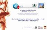 San Marino 23 June, 2012 for Safe Blood Donation and ... · The blood system is run under a thoroughly public governance scheme. Blood activities can be performed only by public blood