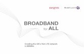 Creating the UK’s first LTE network in 800MHz...Delivering Broadband For All: The UK’s first LTE network in 800MHz Technology Economics 1 Macro Deployment 2 Fibre Hub Model Fibre