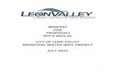 REQUEST FOR PROPOSALS RFP # 2015-01 CITY OF LEON VALLEY MUNICIPAL WATER WELL PROJECT … · 2017-09-27 · CITY OF LEON VALLEY MUNICIPAL WATER WELL PROJECT Qualifications packages