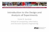 Introduction to the Design and Analysis of …voip.netlab.uky.edu/grw2018ky/handout/Intro-to-DoE.pdf† “Design and Analysis of Experiments,” by Douglas C. Montgomery, Wiley, 8th