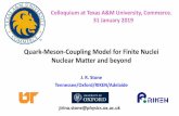 Quark-Meson-Coupling Model for Finite Nuclei Nuclear ... · Quark-Meson-Coupling Model for Finite Nuclei Nuclear Matter and beyond Colloquium at Texas A&M University, Commerce. 31