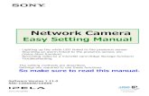 Sony SNC-CX600 Network Fixed HD Camera Easy …For details on installation and usage, refer to the Application Guide . 4. Start up “SNC toolbox” and double-click the model in the
