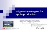 Irrigation strategies for - UNIFRUTP. S. 2008... · Range of water management practices. ... Drip (pressure compensating) Irrigation systems that position water in the root zone Drip