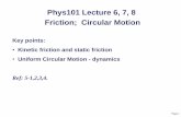 Phys101 Lecture 6, 7, 8 Friction; Circular Motionmxchen/phys1011002/Lecture06A.pdf · Example 5-7: A ramp, a pulley, and two boxes. Box A, of mass 10.0 kg, rests on a surface inclined