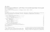 Composition ofthe ContinentalCrust - Geologyrudnick/PDF/Rudnick_Gao_Treatise.pdf · Composition ofthe ContinentalCrust R.L.Rudnick University ofMaryland, College Park, MD, USA and