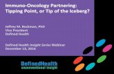 Immuno-Oncology Partnering: Tipping Point, or Tip of the ... · Immuno-Oncology Partnering: Tipping Point, or Tip of the Iceberg? Jeffrey M. Bockman, PhD . Vice President . Defined