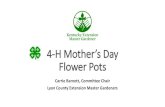 4-H Mother’s Day Flower Pots - University of Kentucky4-H Mother’s Day Flower Pots Carrie Barnett, Committee Chair Lyon County Extension Master Gardeners. Collaboration & Cost Reduction
