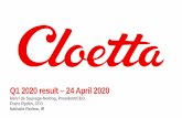 Cloetta Interim Report Q1 2020€¦ · 1,5 2,0 2,5 3,0 3,5 4,0 Q1 Q2 Q3 Q4 Q1 Q2 Q3 Q4 Q1 Q2 Q3 Q4 Q1 2017 2018 2019 2020 11 1 693 1 017 300 619 800 700 2 336 Utilized Available 2