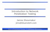 Introduction to Network Penetration Testing · • Service Map of host using nmap – Network monitoring • Switched network, no benefit – Perimeter tests • Host is target, perimeter