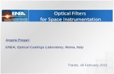 Optical Filters for Space Instrumentationindico.ictp.it/event/a14287/session/8/contribution/... · Optical Filters for Space Instrumentation Angela Piegari ENEA, Optical Coatings