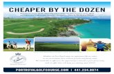 CHEAPER BY THE DOZEN - Port Royal Golf Course · To inquire about joining, contact the Club at: 441.234.0974 | PORTROYALGOLFCOURSE.COM Membership Benefits at Port Royal Golf Course