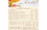 SOLO Catering Menu - Solo PizzaRESTAURANT & PIZZA FOR THE PEOPLE Catering Menu Baked Ziti Cheese Raviolis Chicken Parmigiana with Spaghetti Eggplant Parmigiana with Spaghetti